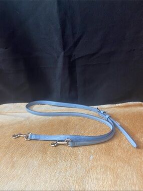 Light Blue Coach Leather Adjustable Crossbody Strap
